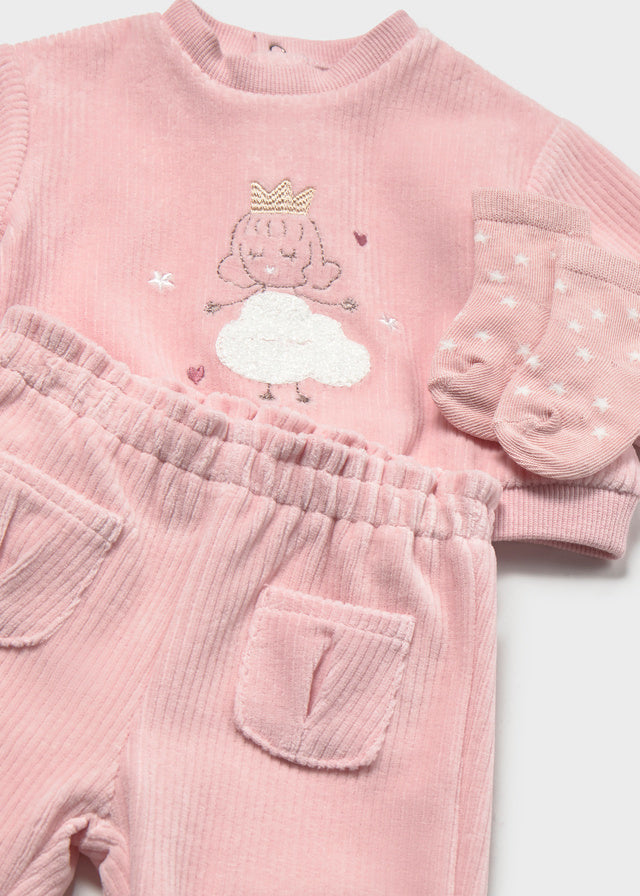 Mayoral Baby Pink Tracksuit with Socks 2654