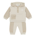 Boys Beige Hoodie Set