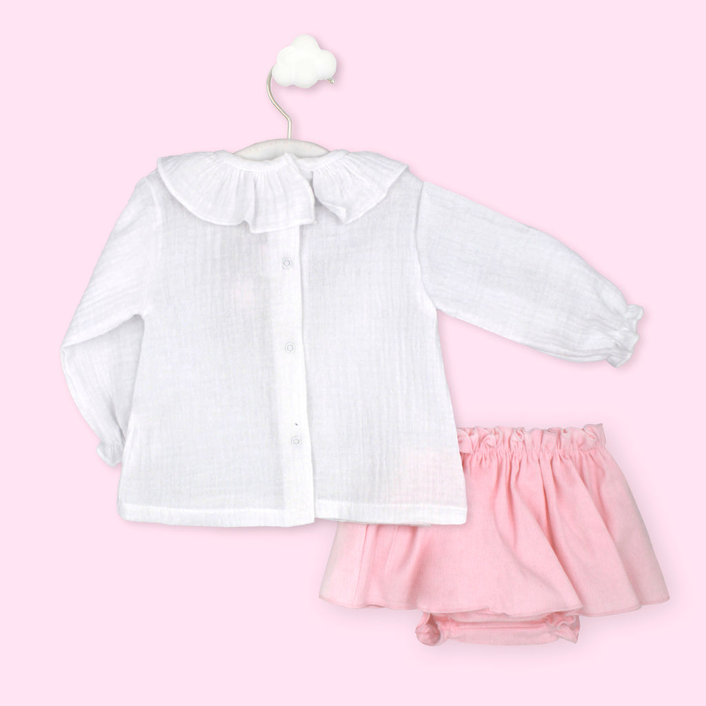 Rapife Blouse & Skirt - Pink