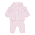 Girls Pink 3pc Tracksuit Set