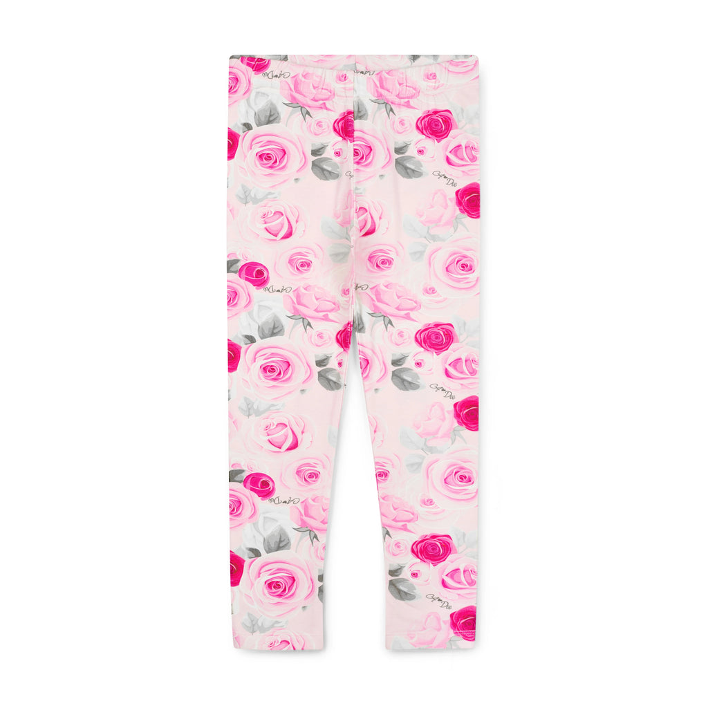 A'Dee Adeline Rose Print Peplum Legging Set W261501