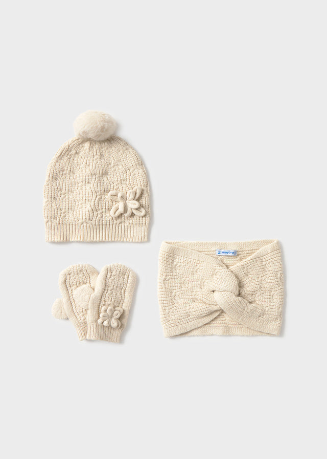 Mayoral Toddler Knit Hat And Neck Warmer Set 10258