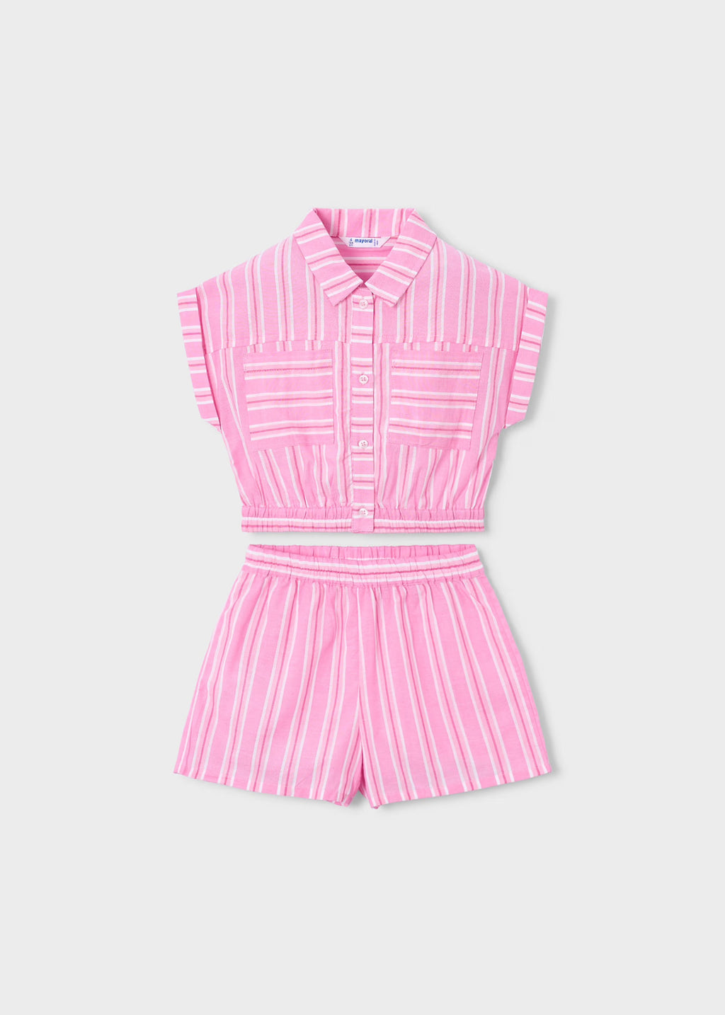 Mayoral Pink Stripe 2pc Set 3226