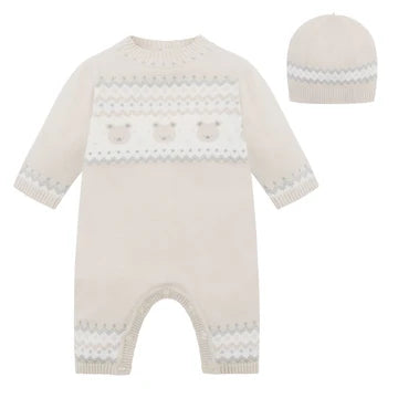 Emile et Rose Beige Kristian Babygrow & Hat 2622ST