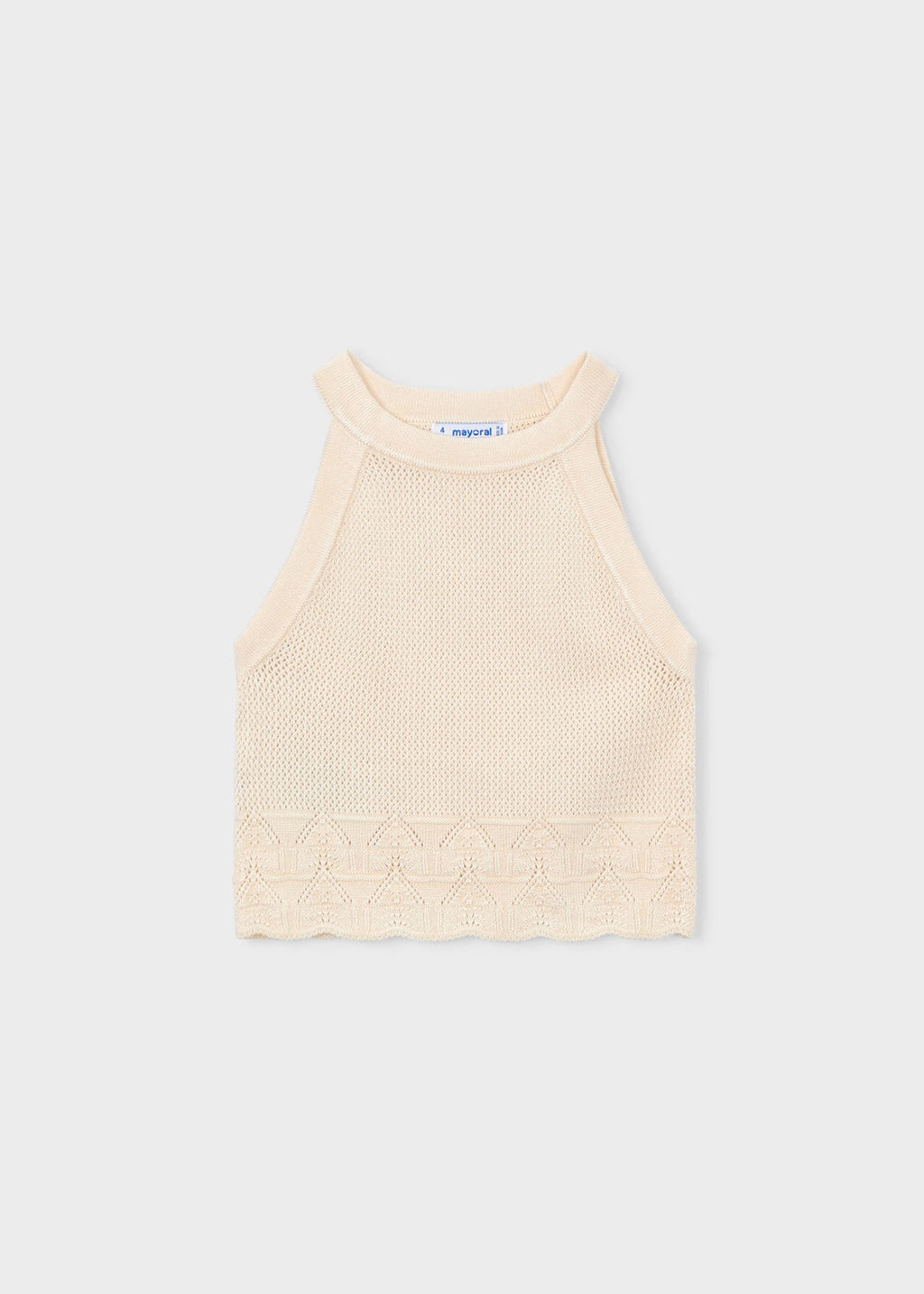 Mayoral Cream Crochet Top 3027