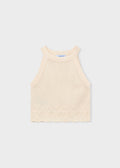 Mayoral Cream Crochet Top 3027