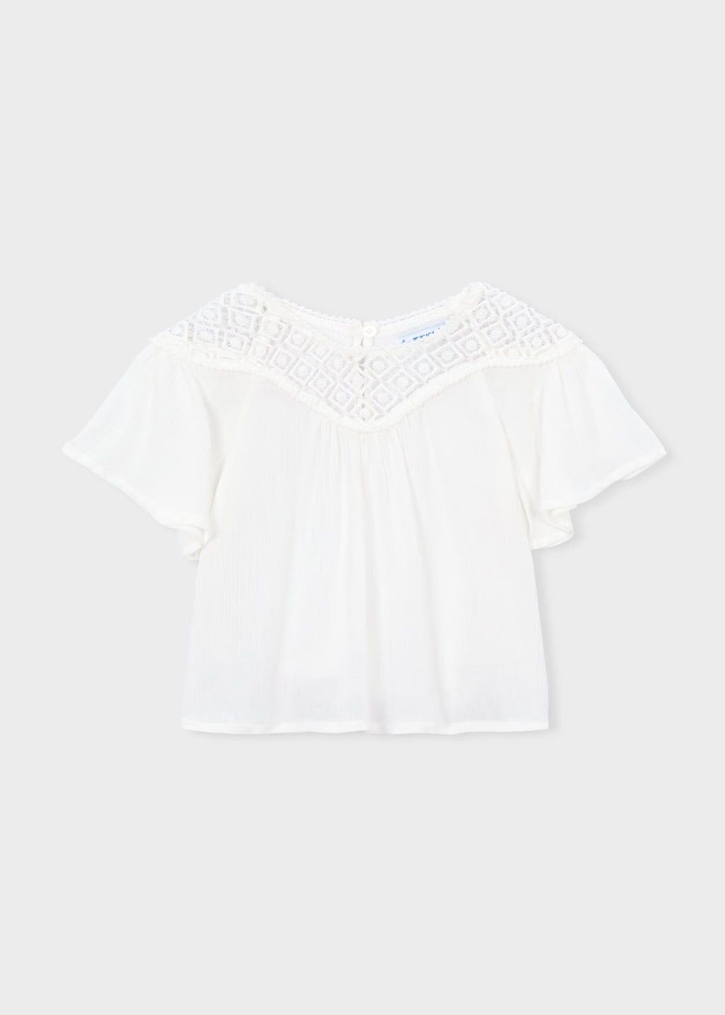 Mayoral Ivory Lace Top 3197