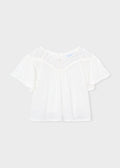 Mayoral Ivory Lace Top 3197