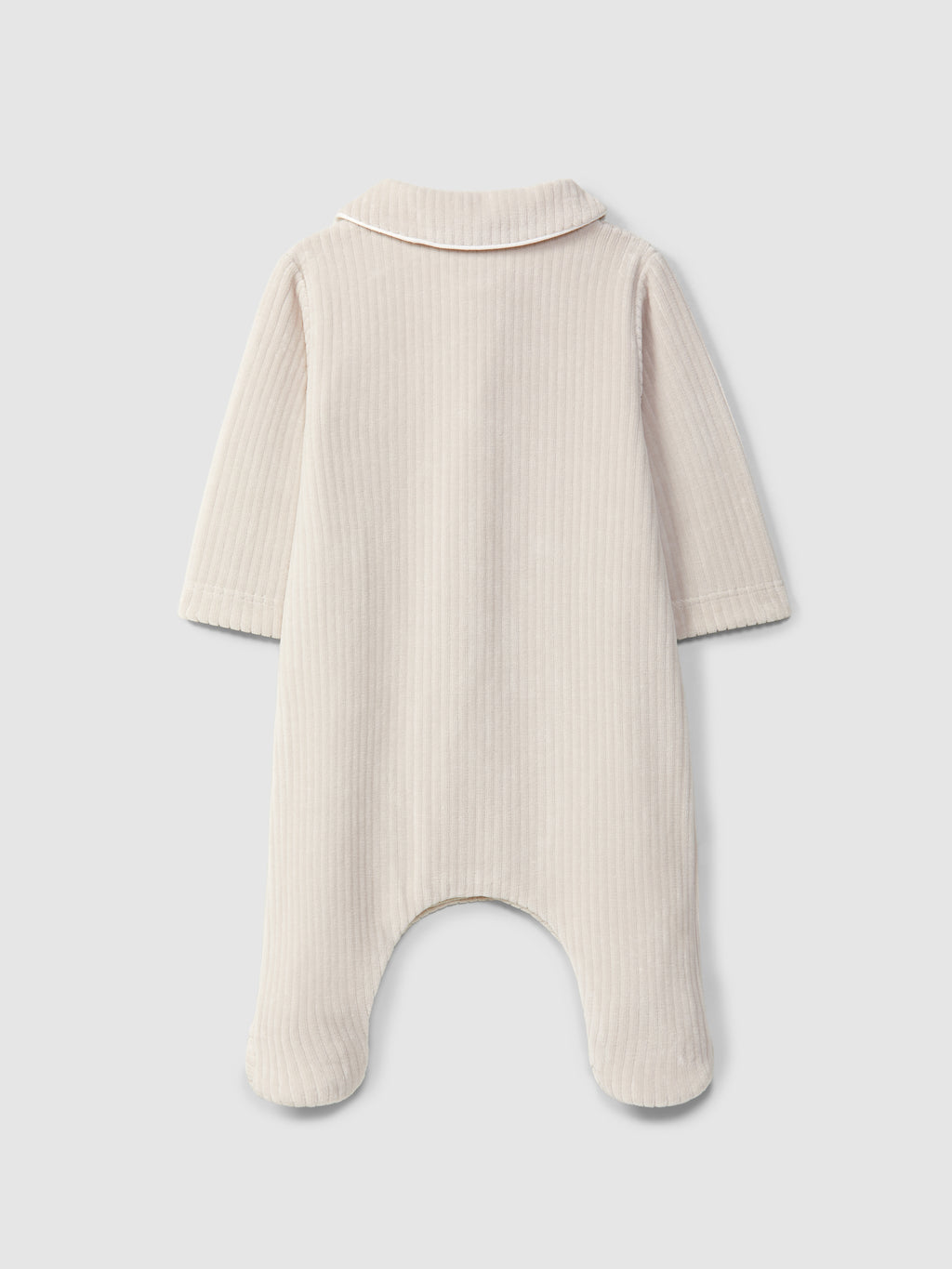 Laranjinha Sand Ribbed Velvet Babygrow I6537