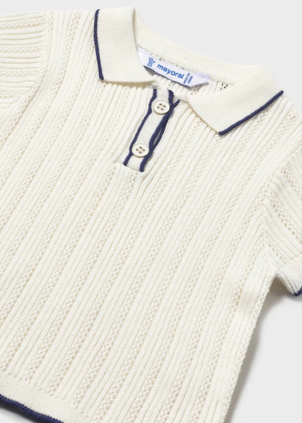 Mayoral Toddler Cream Polo Shirt 1104