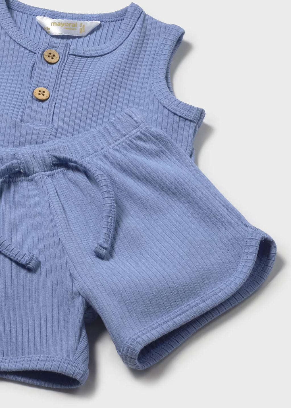 Mayoral Baby Blue Ribbed 3pc Set 1294