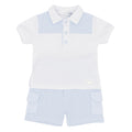 Blues Baby Blue Polo Shirt and Shorts Set BB3040