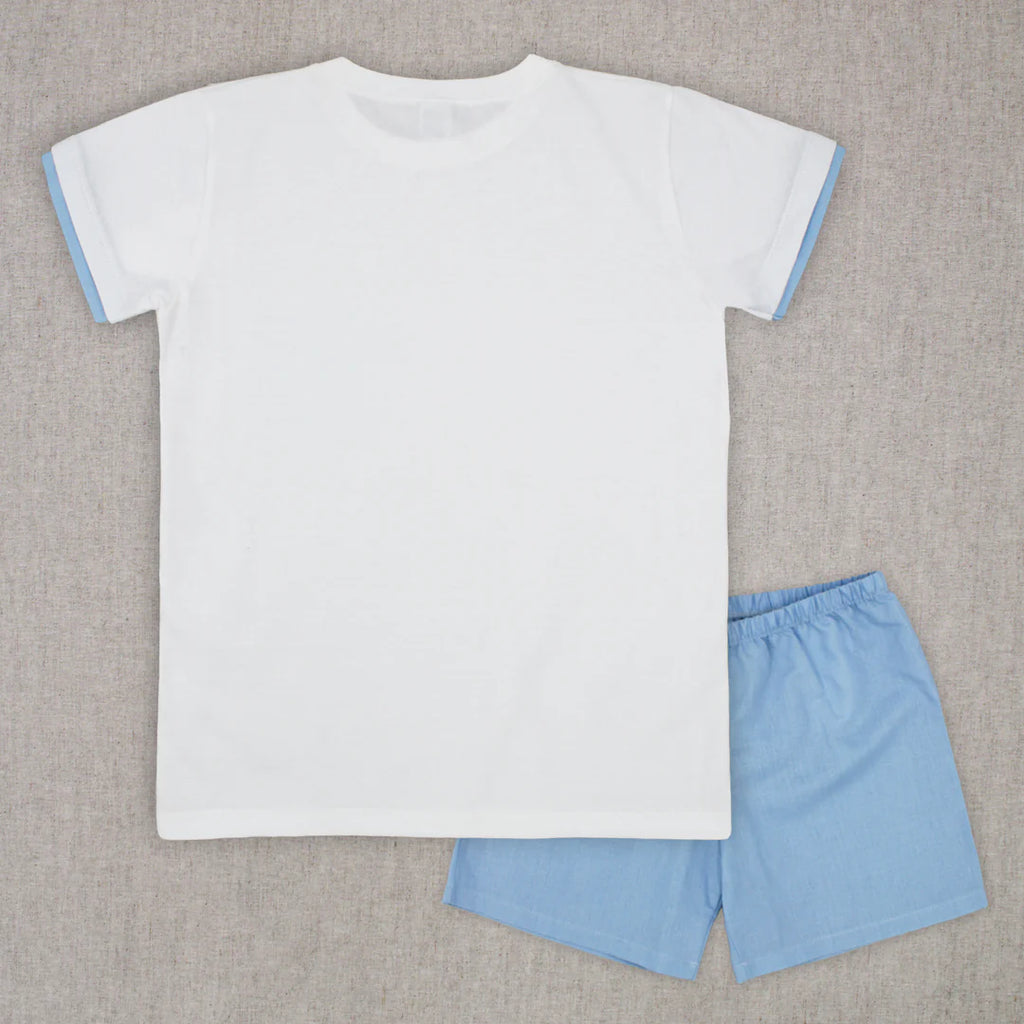 Rapife Blue Linen Short Set 5942S26