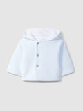 Laranjinha Blue Hooded Velvet Jacket I6518