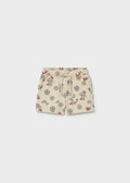 Mayoral Toddler Beige Print Shorts 1218