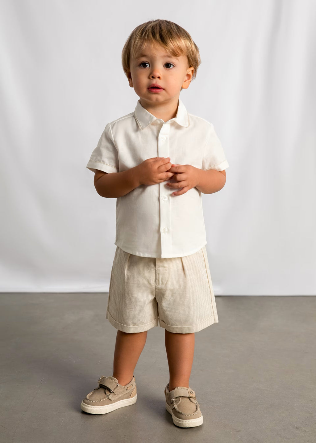 Mayoral Toddler Cream Shirt & Shorts Set 1225
