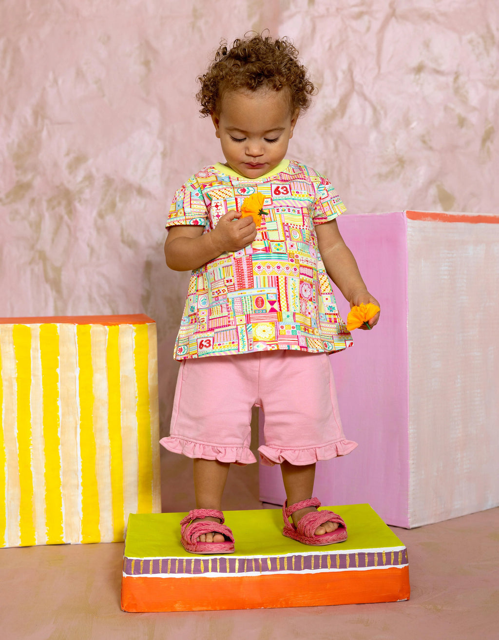 Oilily Pink Pea Sweat Shorts YS26GPA061