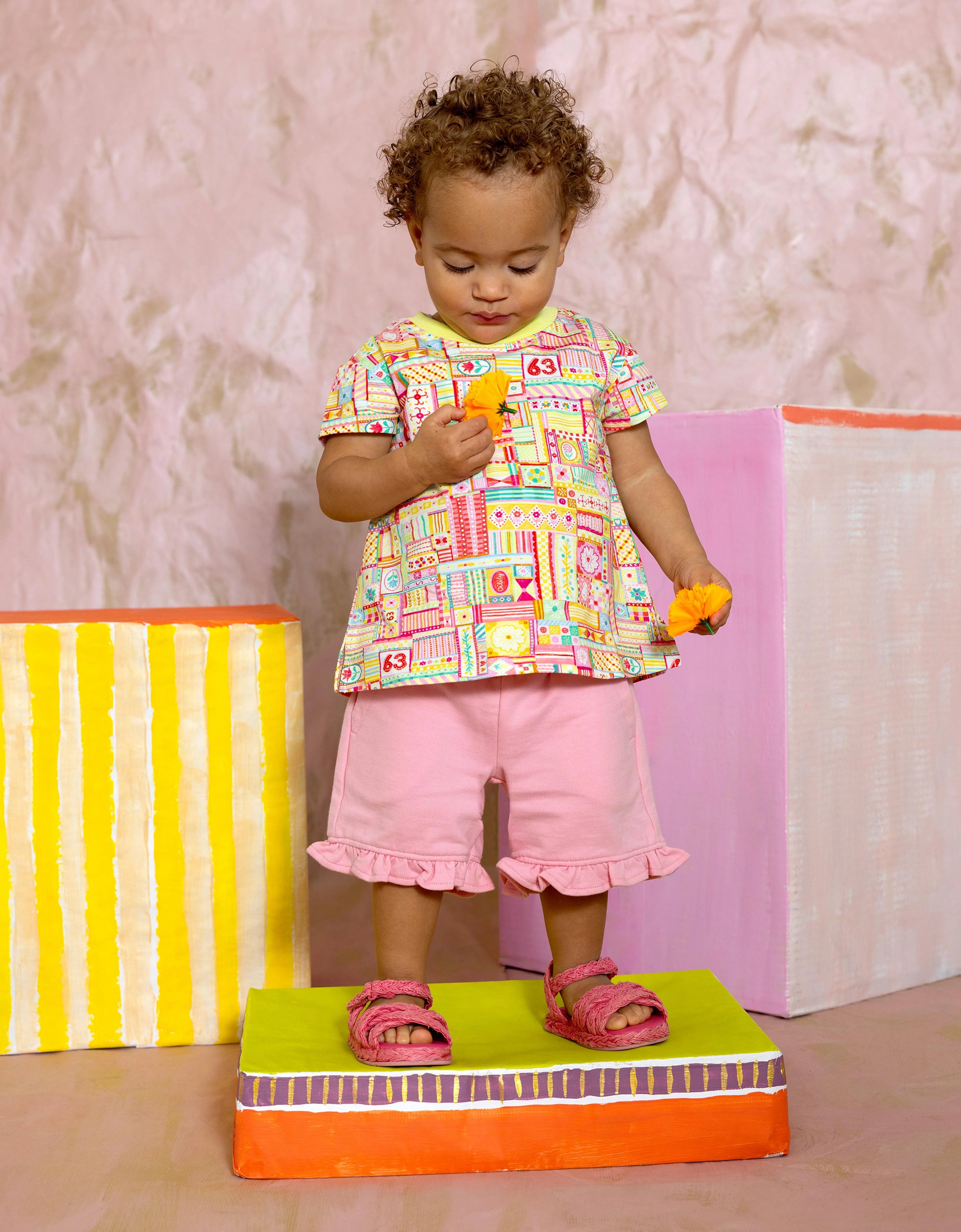 Oilily Pink Pea Sweat Shorts YS26GPA061