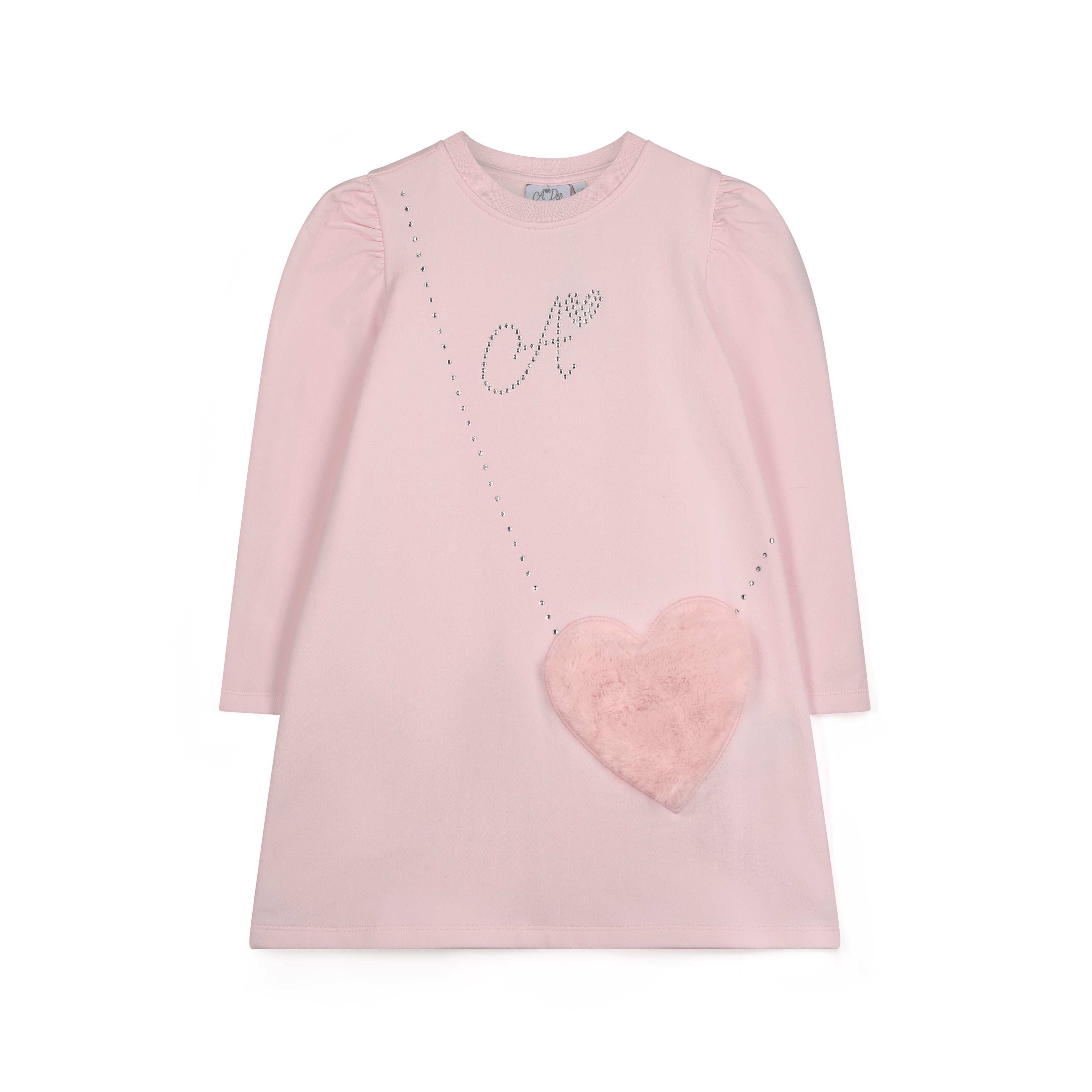 A'Dee Alyssa Fur Handbag Dress - Pale Pink
