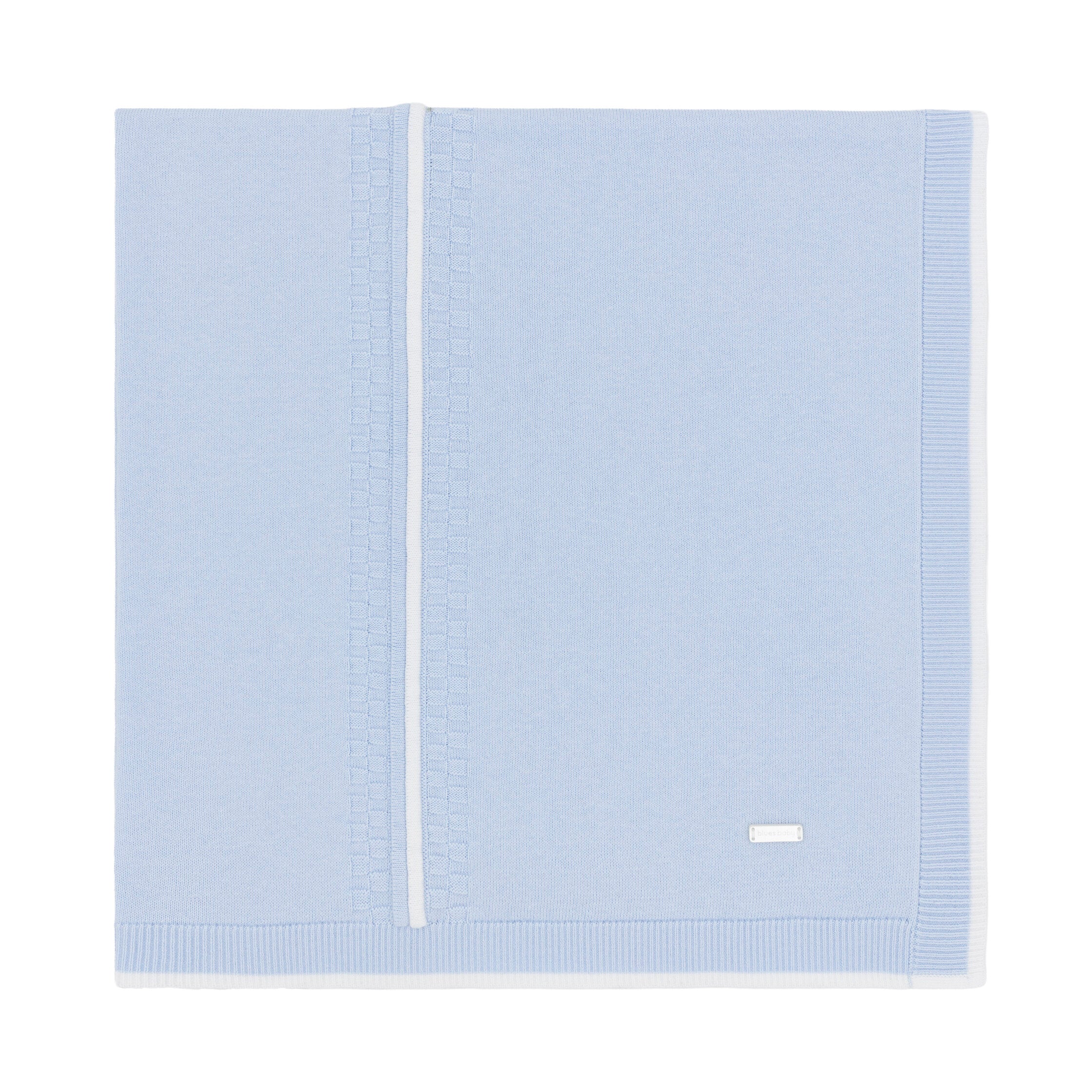 Blue Knitted Baby Blanket