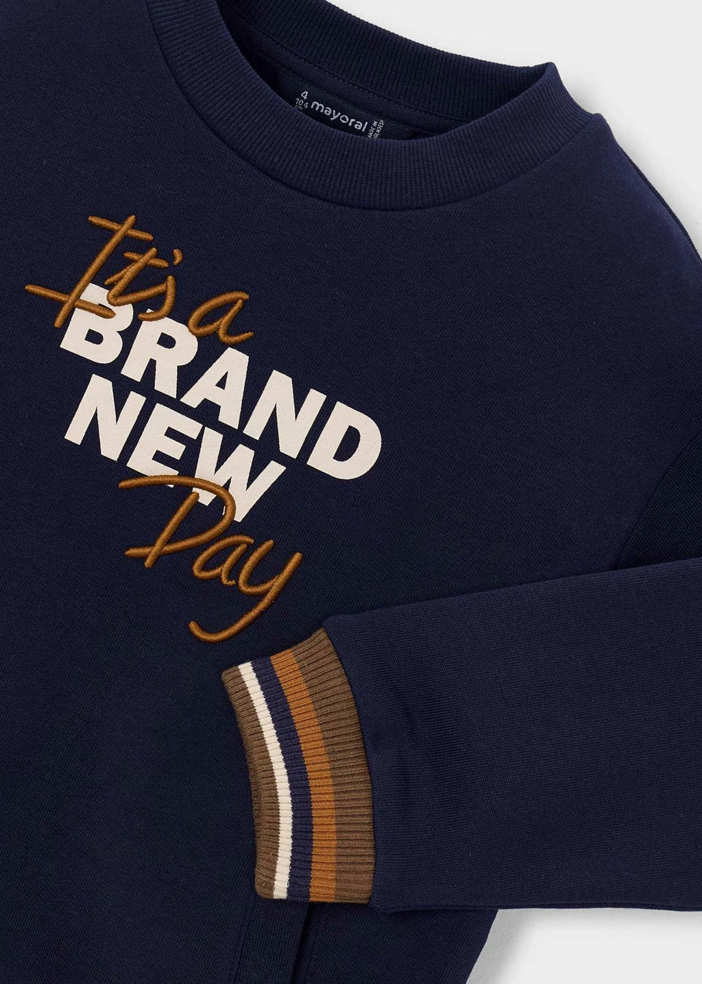 Mayoral Navy Embroidered Sweatshirt 4462