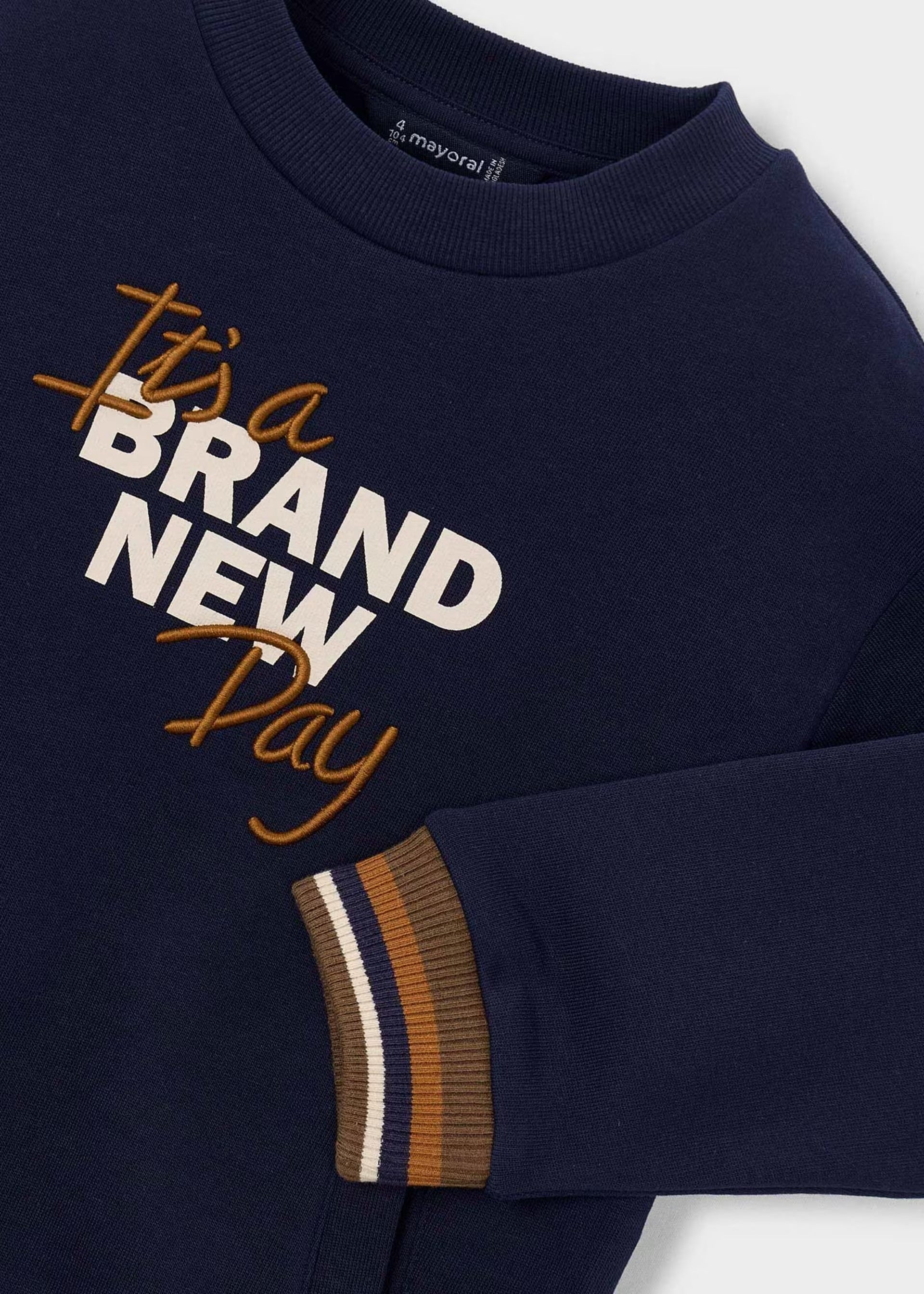 Mayoral Navy Embroidered Sweatshirt 4462
