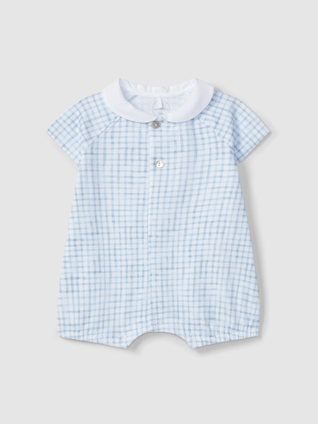 Laranjinha Blue Check Romper V6242