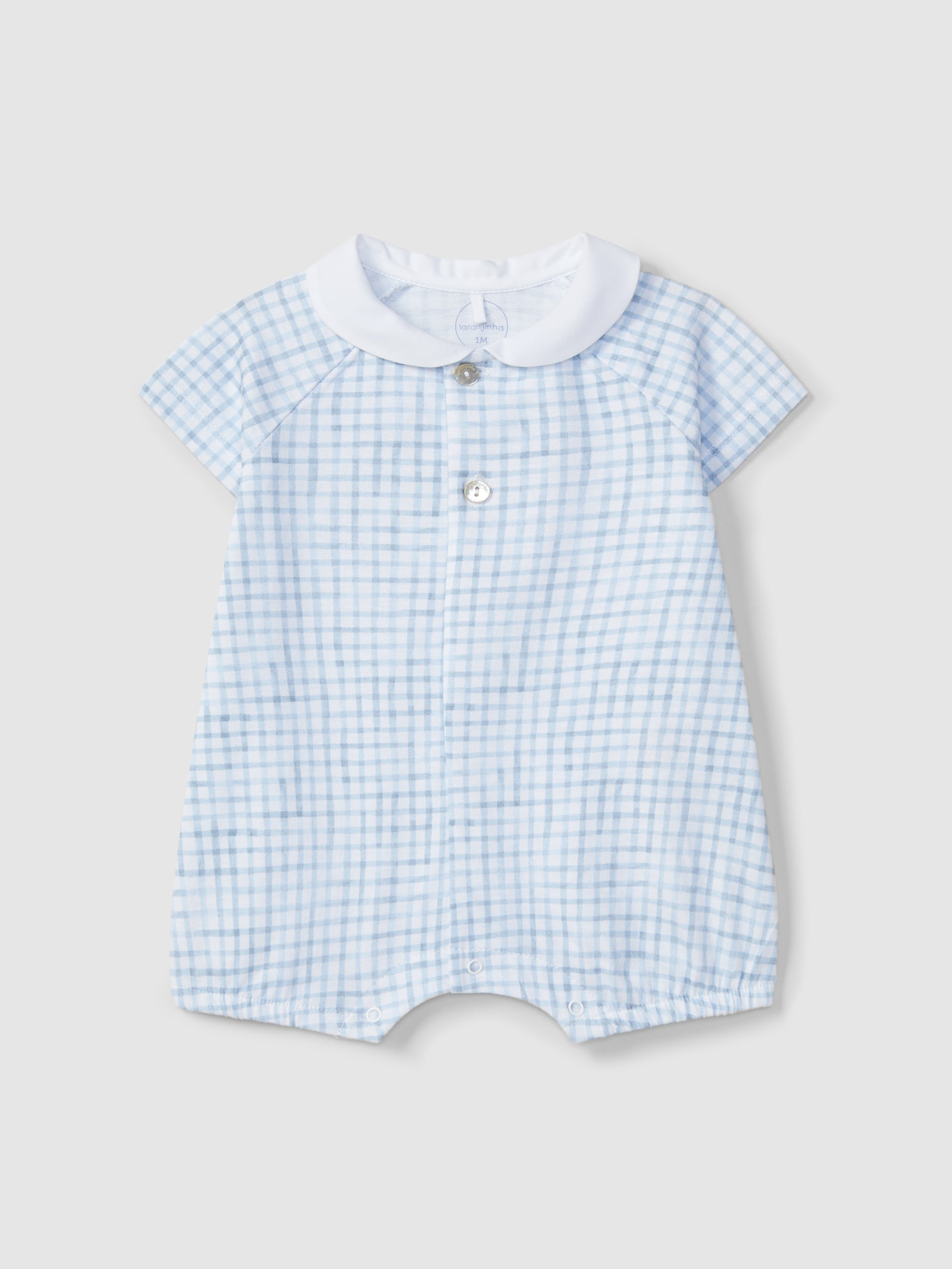 Laranjinha Blue Check Romper V6242