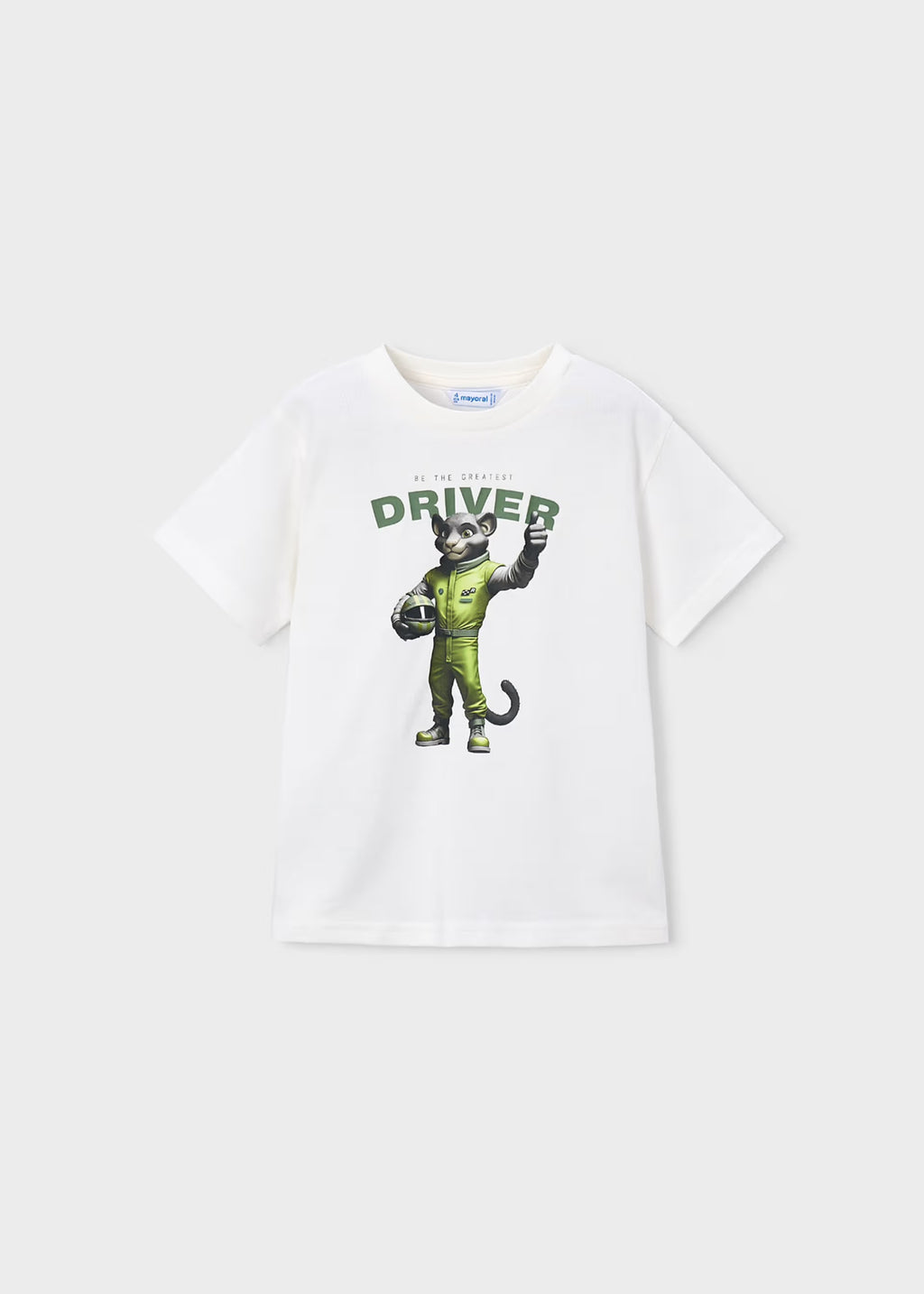 Mayoral Cream Driver T-shirt 3070