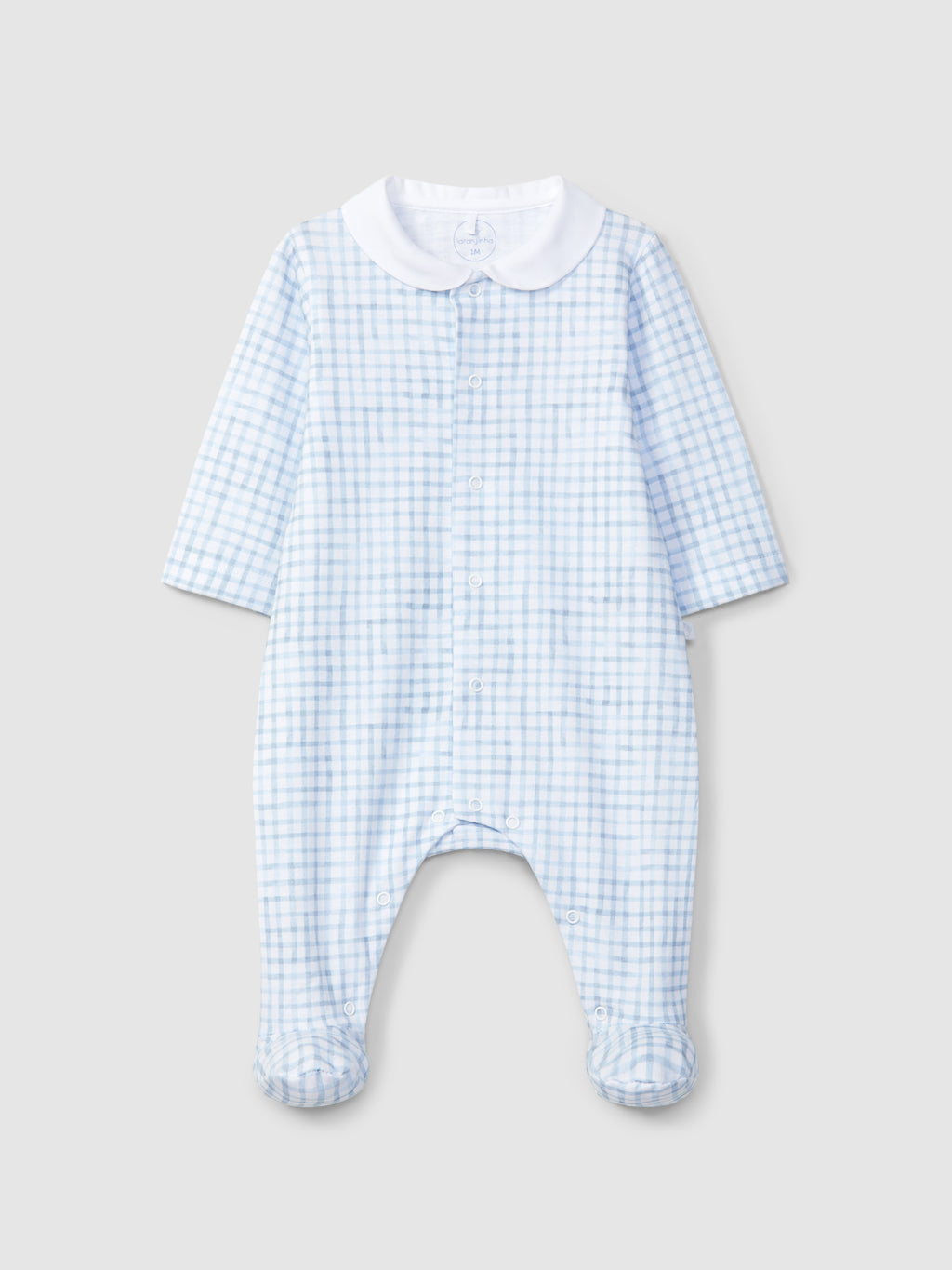 Laranjinha Blue Check Babygrow V6234