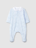 Laranjinha Blue Check Babygrow V6234