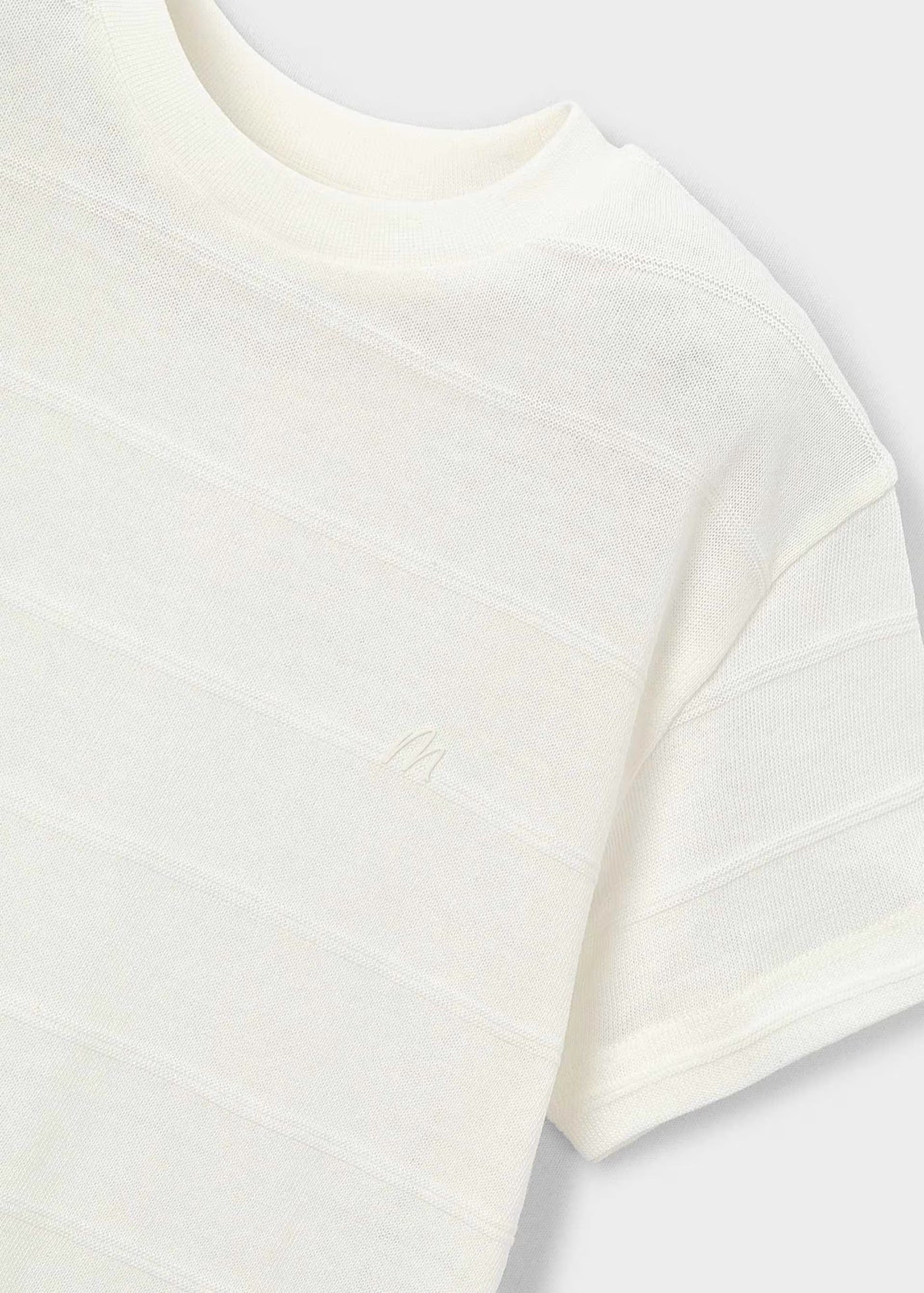 Mayoral Cream Knit T-shirt 3061