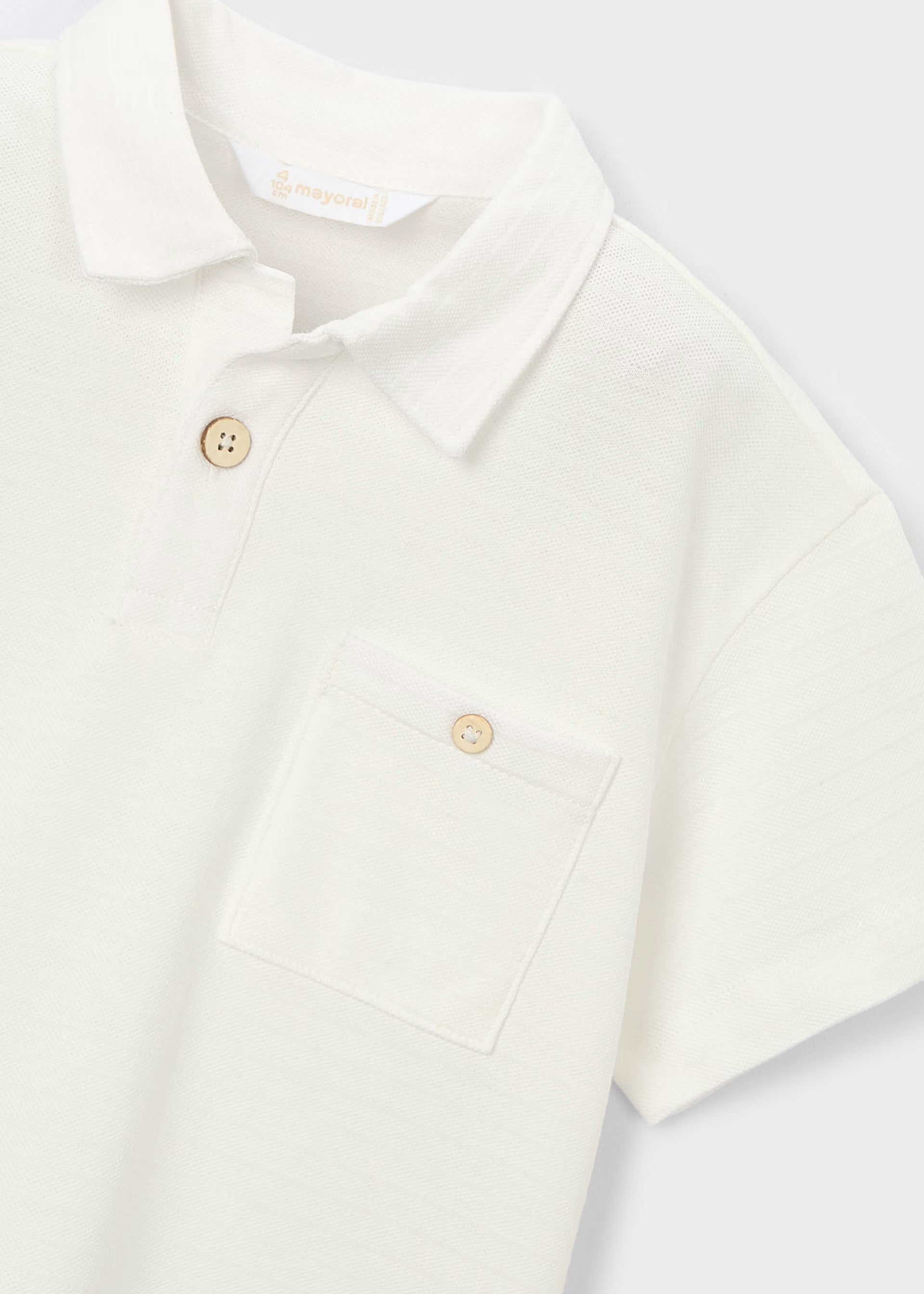 Mayoral Cream Polo Shirt 3105