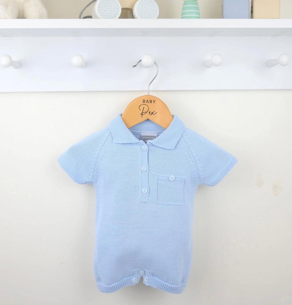 PEX Blue Knit Romper B0559009