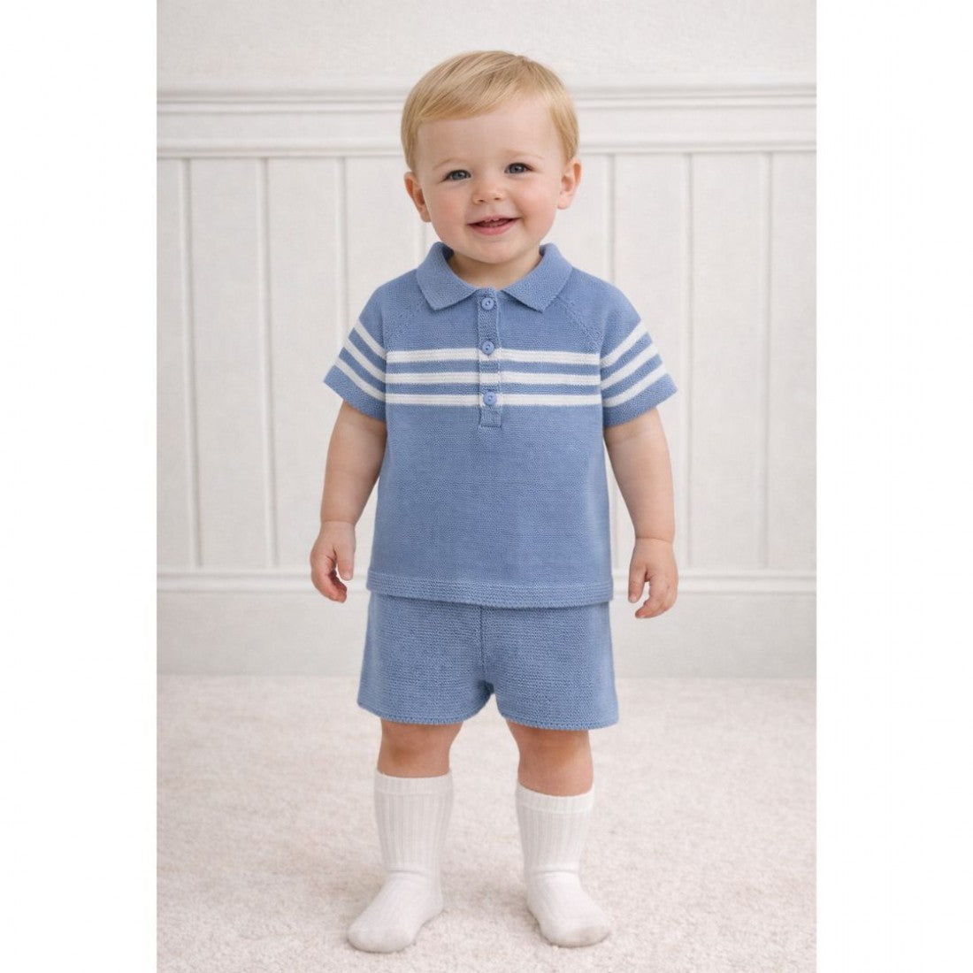 PEX Dusky Blue Knitted 2pc Set