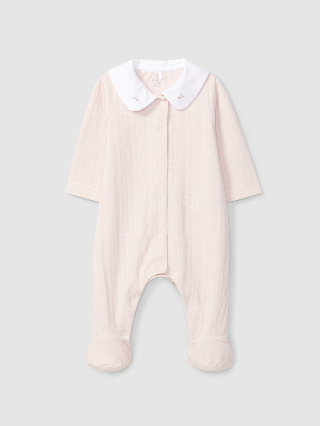 Laranjinha Pink Babygrow with Collar V6196
