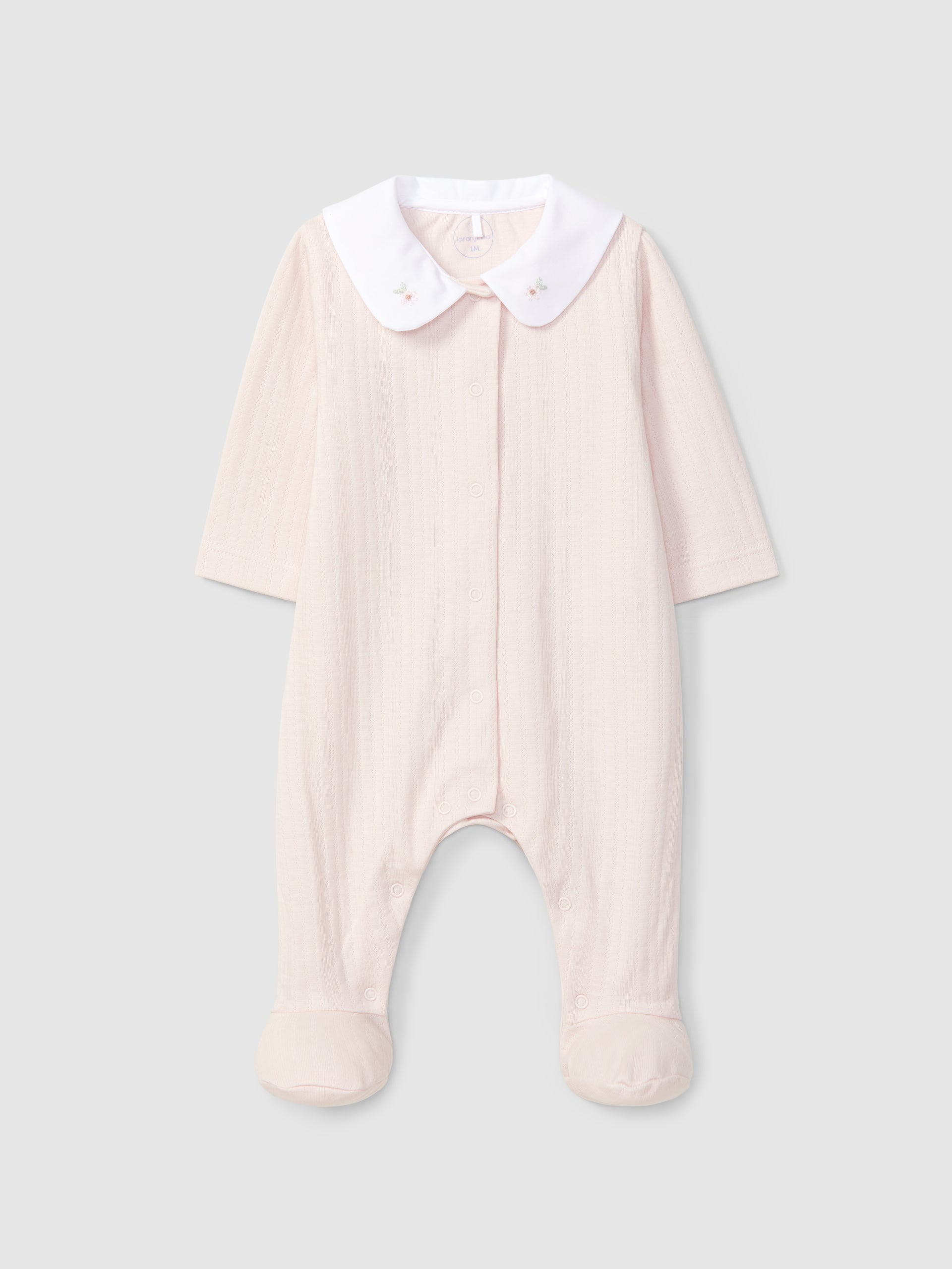 Laranjinha Pink Babygrow with Collar V6196