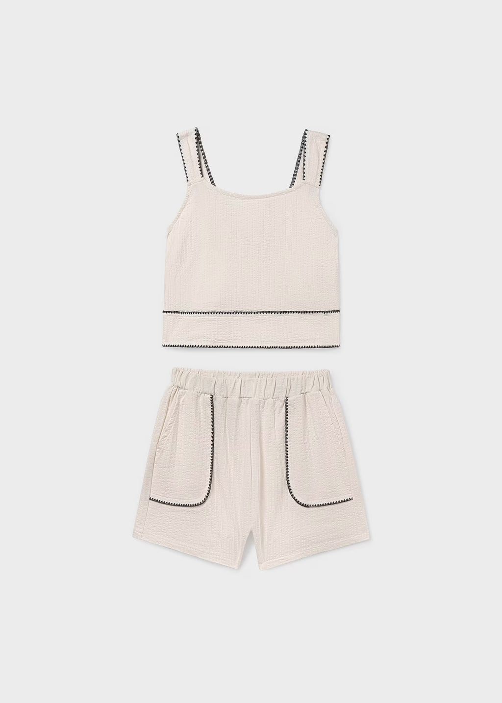 Mayoral Cream Top & Shorts 6213