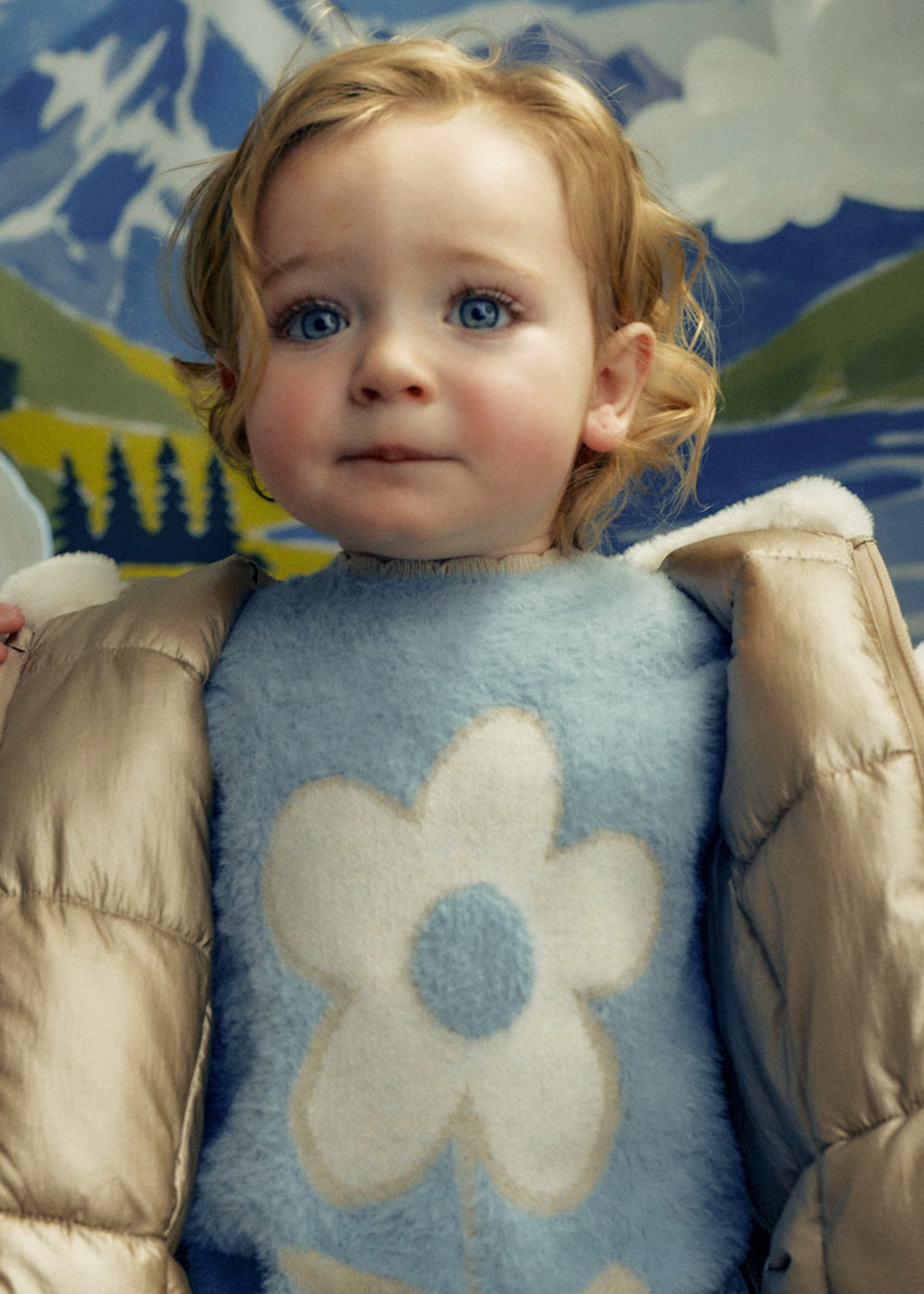 Mayoral Toddler Blue Floral Jumper 2383