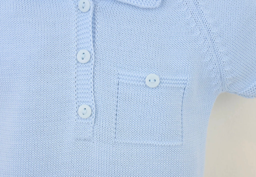 PEX Blue Knit Romper B0559009