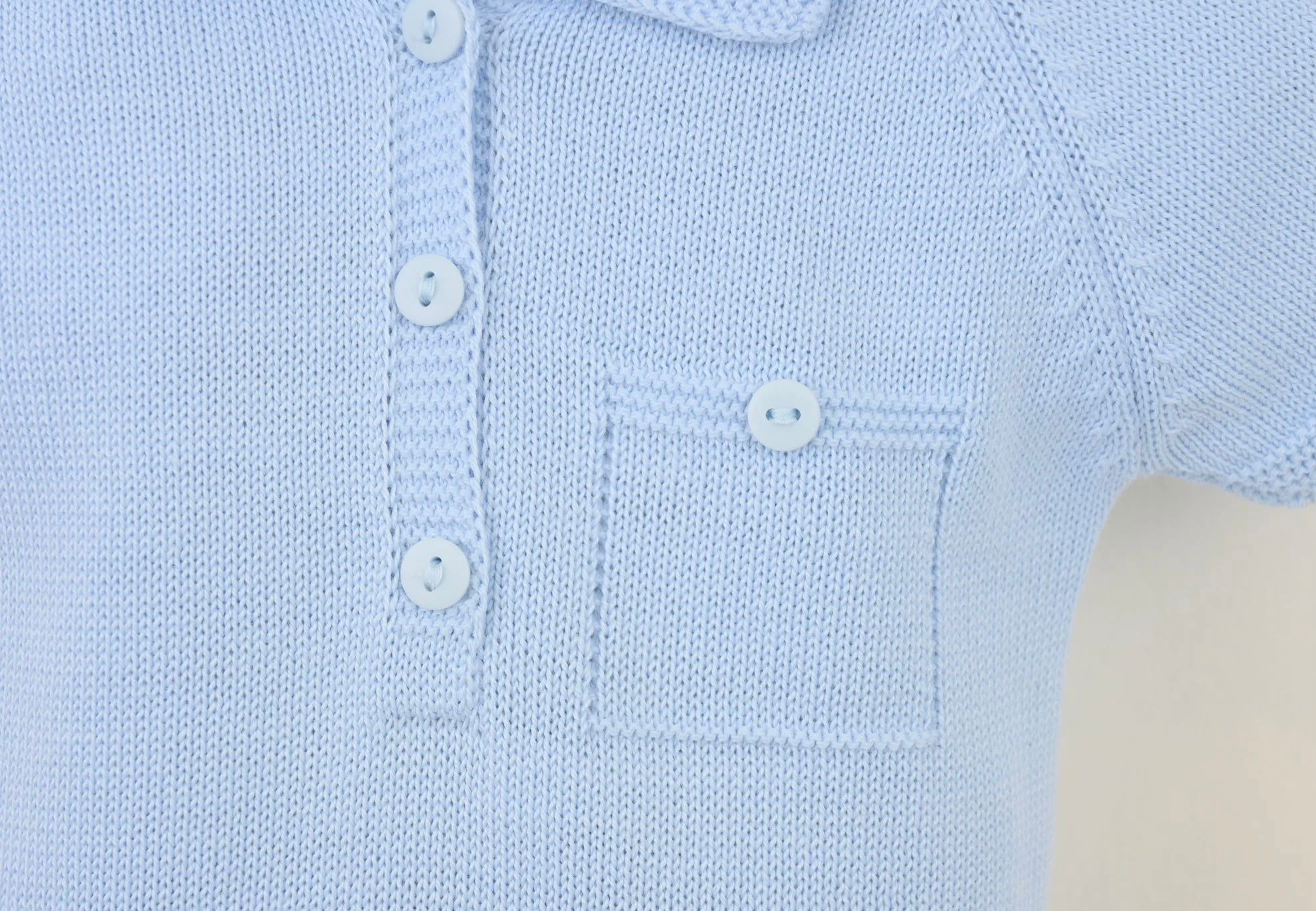 PEX Blue Knit Romper B0559009