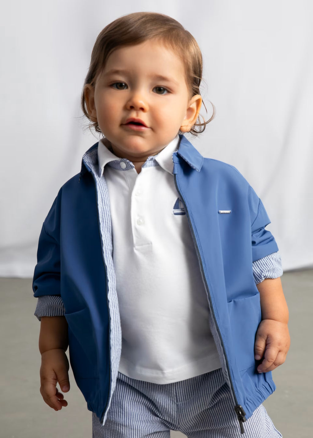 Mayoral Toddler Blue Reversible Jacket 1409