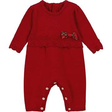 Emile et Rose Red Elise Babygrow & Hat 2564RD