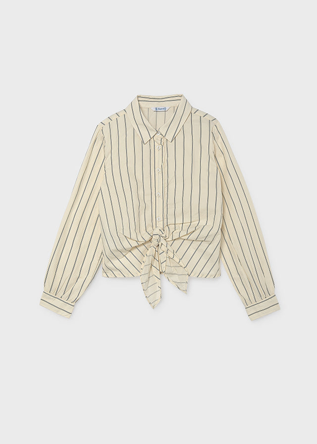 Mayoral Stripe Poplin Blouse 7119