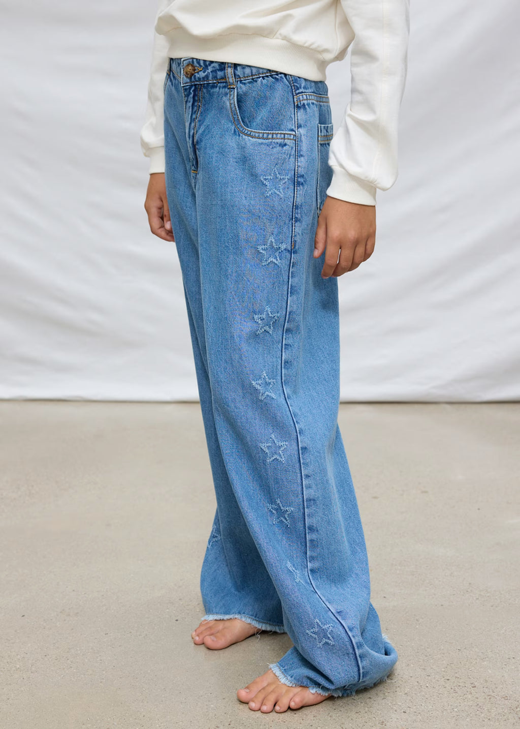 Mayoral Wide Leg Denim Jeans 6557