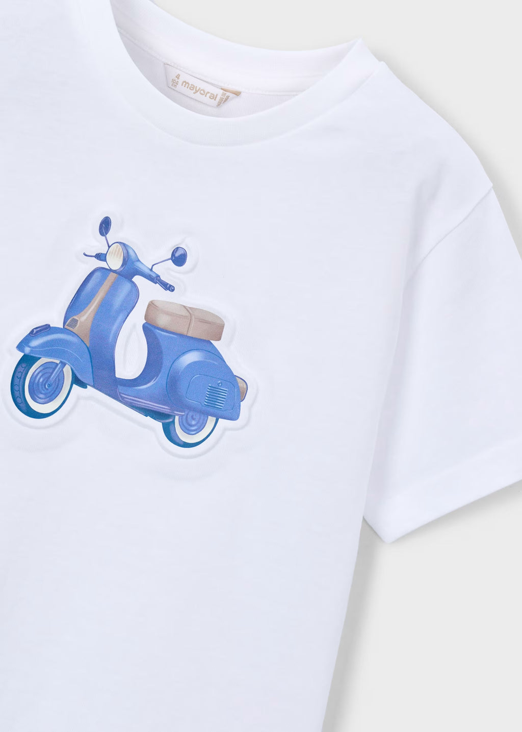 Mayoral White Embossed T-shirt 3059