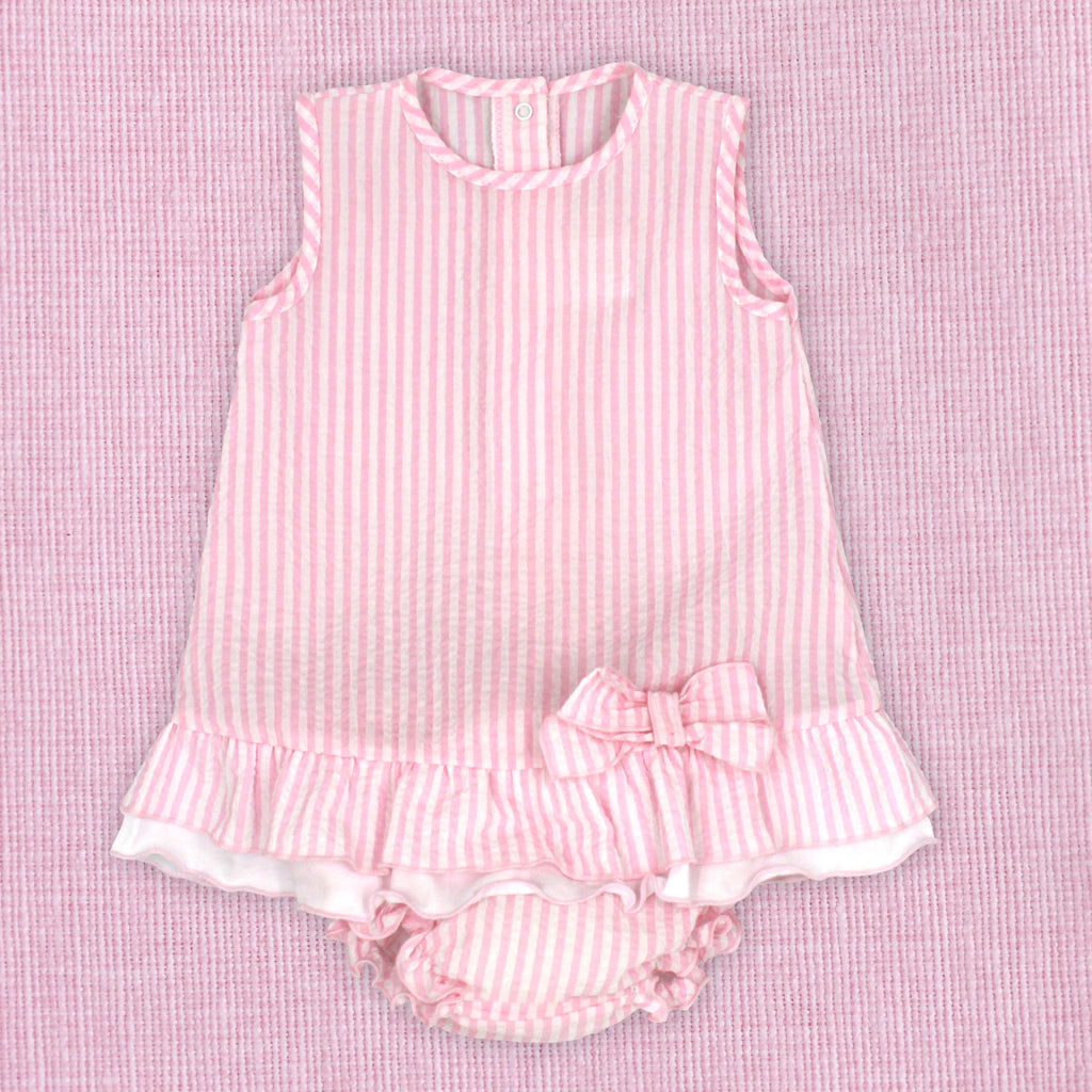 Rapife Pink Stripe Dress & Bloomers 4130S26