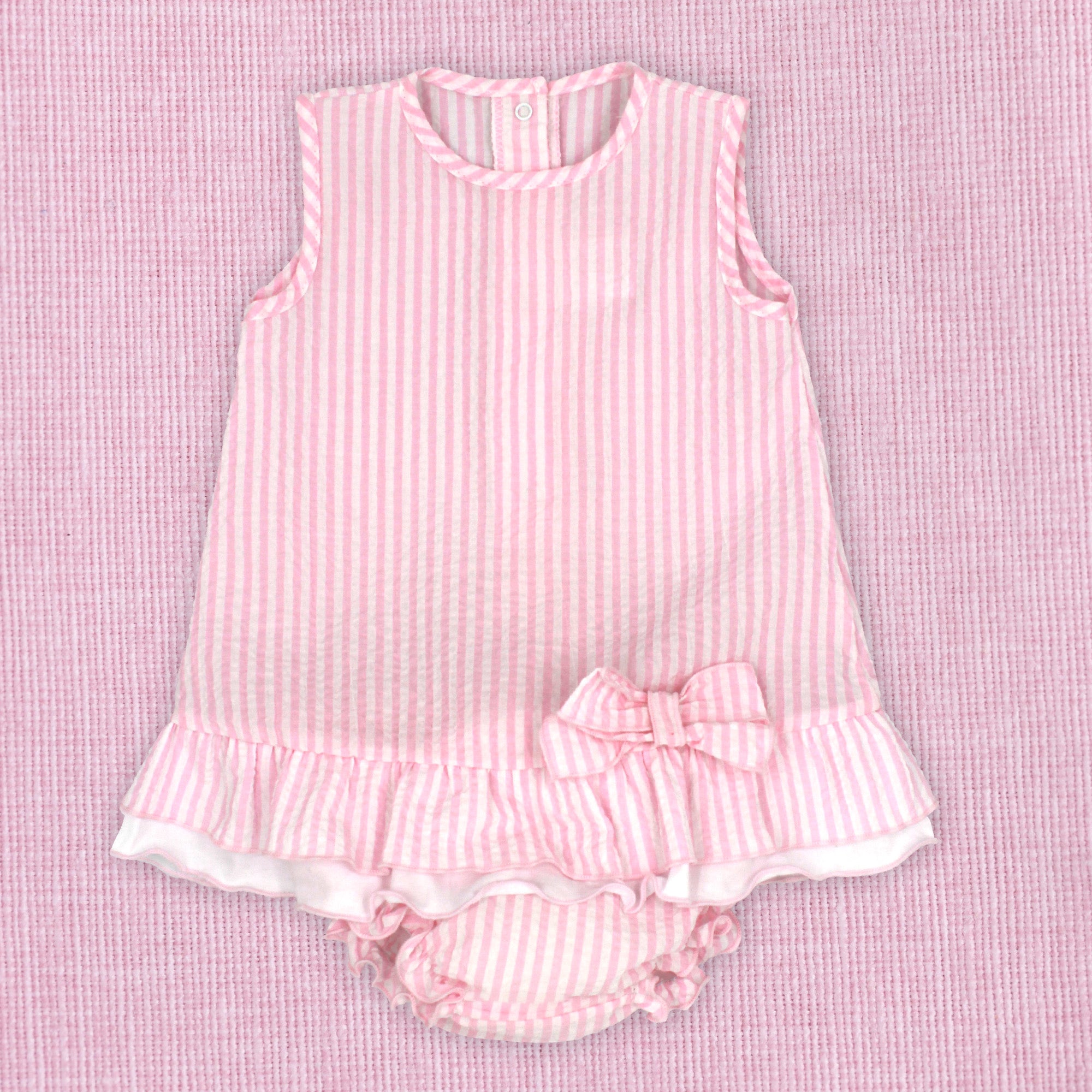 Rapife Pink Stripe Dress & Bloomers 4130S26