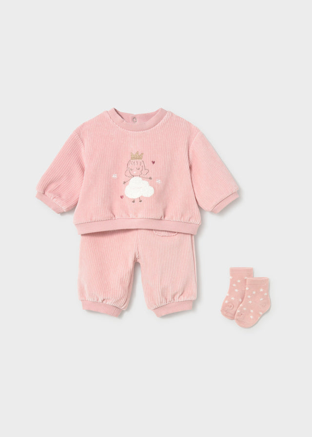 Mayoral Baby Pink Tracksuit with Socks 2654