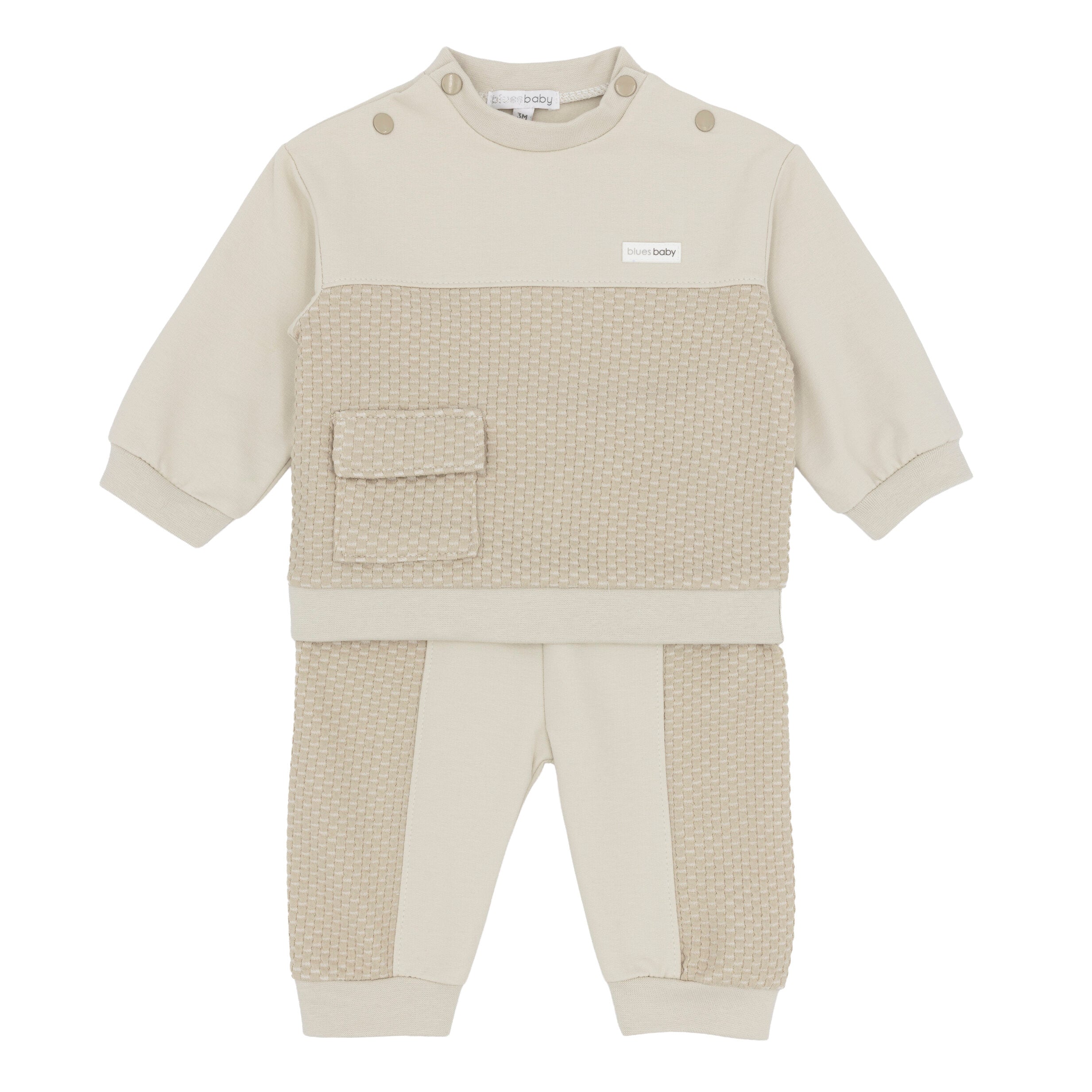 Boys Beige Jog Set